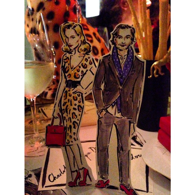 My dinner date this evening @charlotte_olympia @ctilburymakeup @georgewaud ??✨