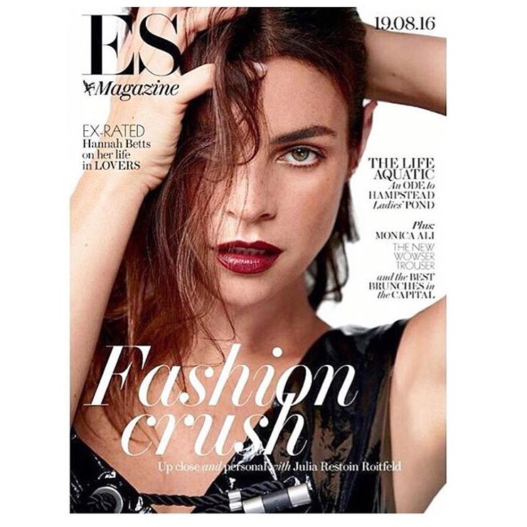 Beautiful Julia… @juliarestoinroitfeld @romy_thebunnies @jennedykennedy @florriewhitemakeup @studio_brisker ??❤️